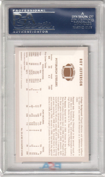 ROY? JEFFERSON 1970 Kellogg's 24 PSA 9 MINT - STEELERS - Columbia Hobby - Sports Card Boxes - Toploaders - Card Savers