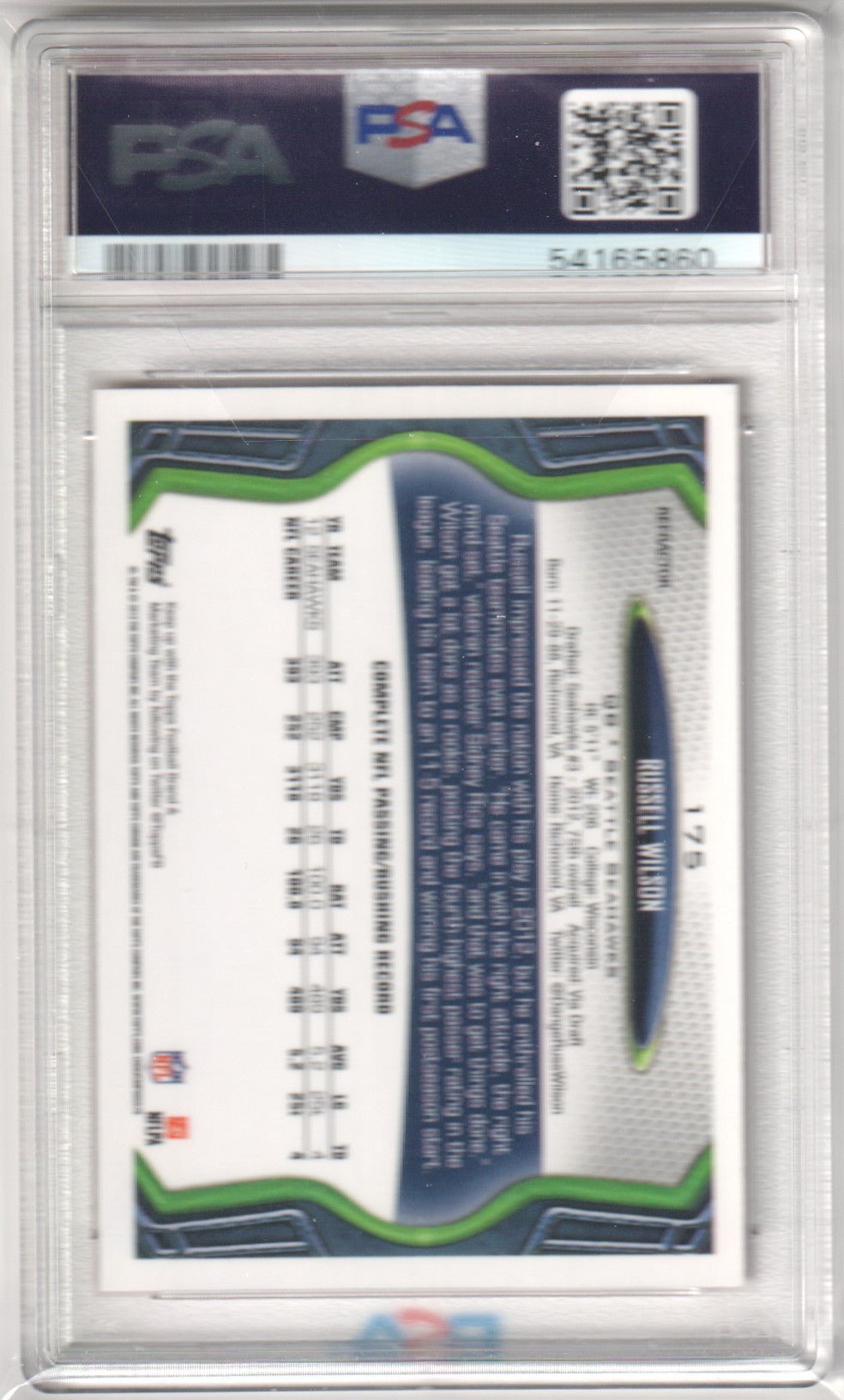 RUSSELL WILSON 2013 Topps Chrome 175 Orange Refractor PSA 9 MINT - SEAHAWKS - Columbia Hobby - Sports Card Boxes - Toploaders - Card Savers