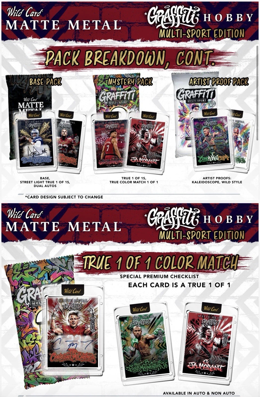 2026 Wild Card Matte Metal Graffiti Multi-Sport Edition Box | Columbia Hobby - Sports Card Boxes - Toploaders - Card Savers.