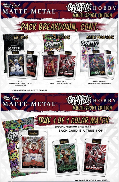 2026 Wild Card Matte Metal Graffiti Multi-Sport Edition Box | Columbia Hobby - Sports Card Boxes - Toploaders - Card Savers.