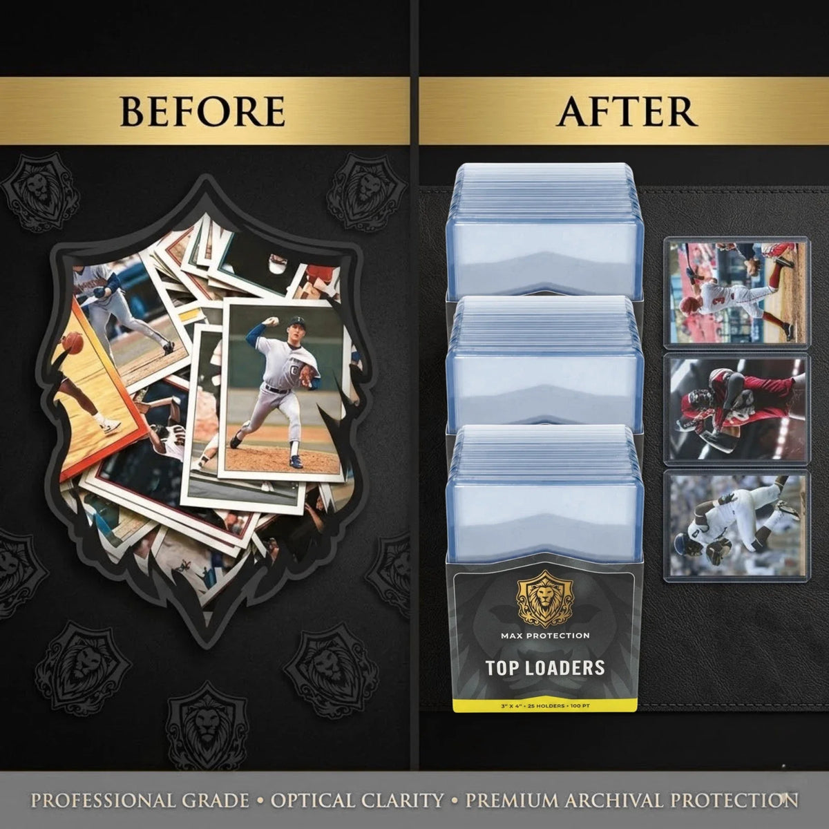 500ct Case Max Protection 100pt Trading Card Toploaders - image 3 | Columbia Sports Cards