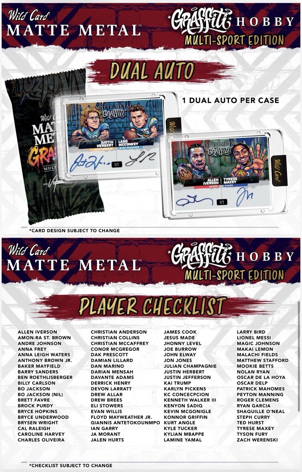 2026 Wild Card Matte Metal Graffiti Multi-Sport Edition Box | Columbia Hobby - Sports Card Boxes - Toploaders - Card Savers.