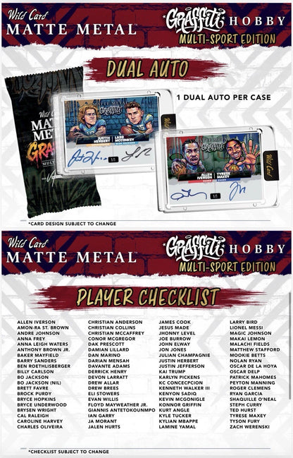 2026 Wild Card Matte Metal Graffiti Multi-Sport Edition Box | Columbia Hobby - Sports Card Boxes - Toploaders - Card Savers.