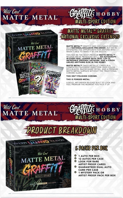 2026 Wild Card Matte Metal Graffiti Multi-Sport Edition Box | Columbia Hobby - Sports Card Boxes - Toploaders - Card Savers.