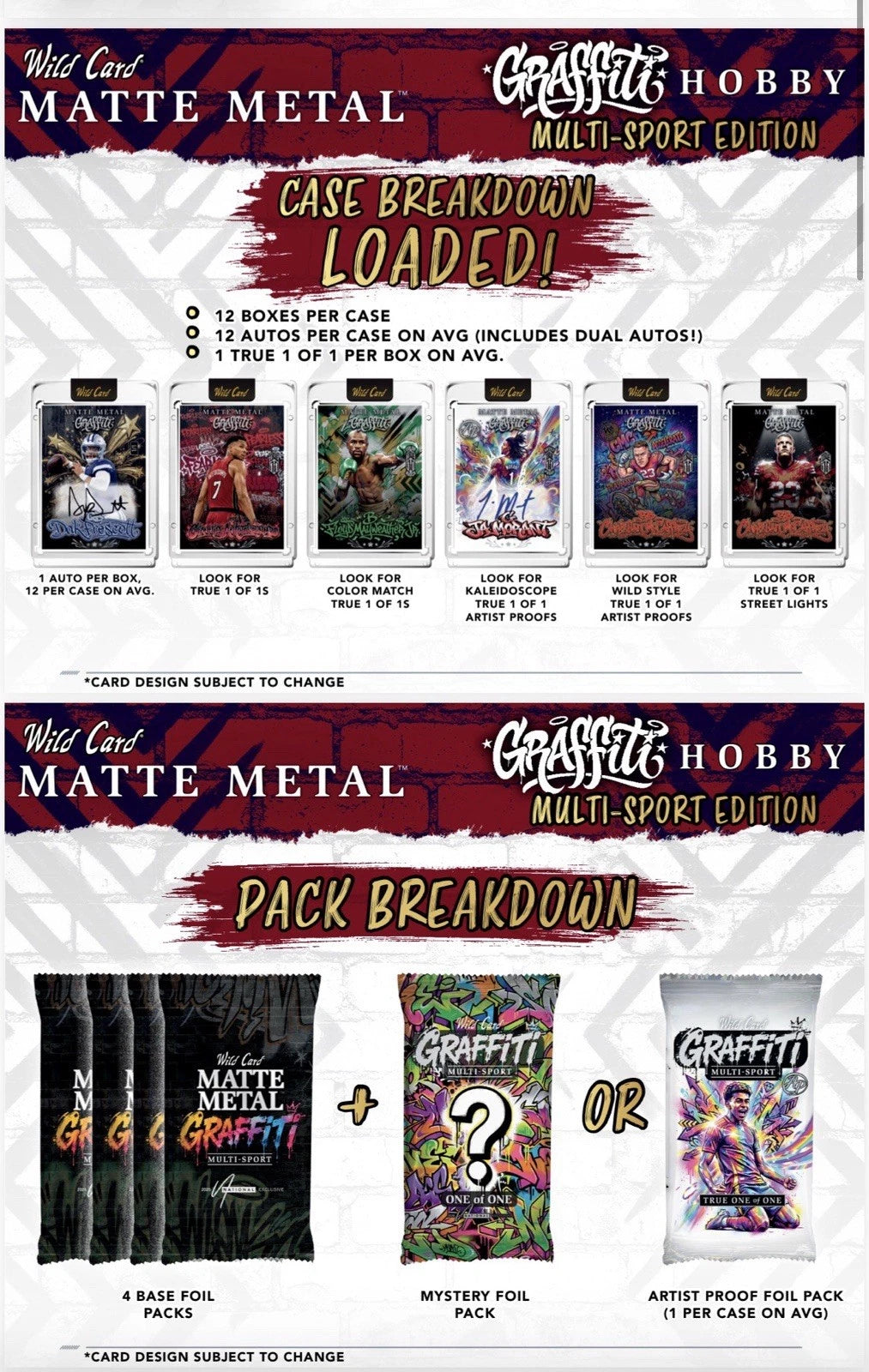 2026 Wild Card Matte Metal Graffiti Multi-Sport Edition Box | Columbia Hobby - Sports Card Boxes - Toploaders - Card Savers.