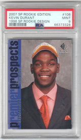 KEVIN DURANT 2007 Upper Deck SP Rookie Edition RC #106 1996 Design PSA 9 MINT