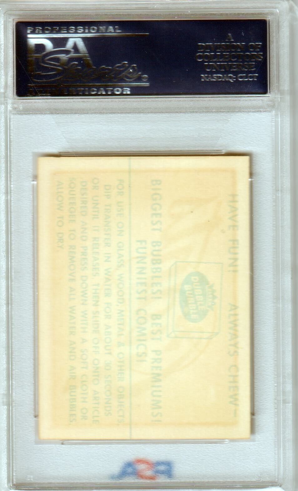 SAN FRANCISCO GIANTS 1961 Fleer Team Logo Decals PSA 7 NM - Columbia Hobby - Sports Card Boxes - Toploaders - Card Savers
