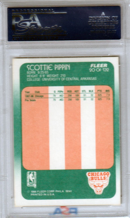 SCOTTIE PIPPEN 1988 - 89 Fleer RC Rookie #20 PSA 9 MINT - BULLS HOF - Columbia Hobby - Sports Card Boxes - Toploaders - Card Savers