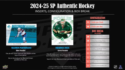 2024/25 Upper Deck SP Authentic Hockey Hobby Box | Columbia Sports Cards