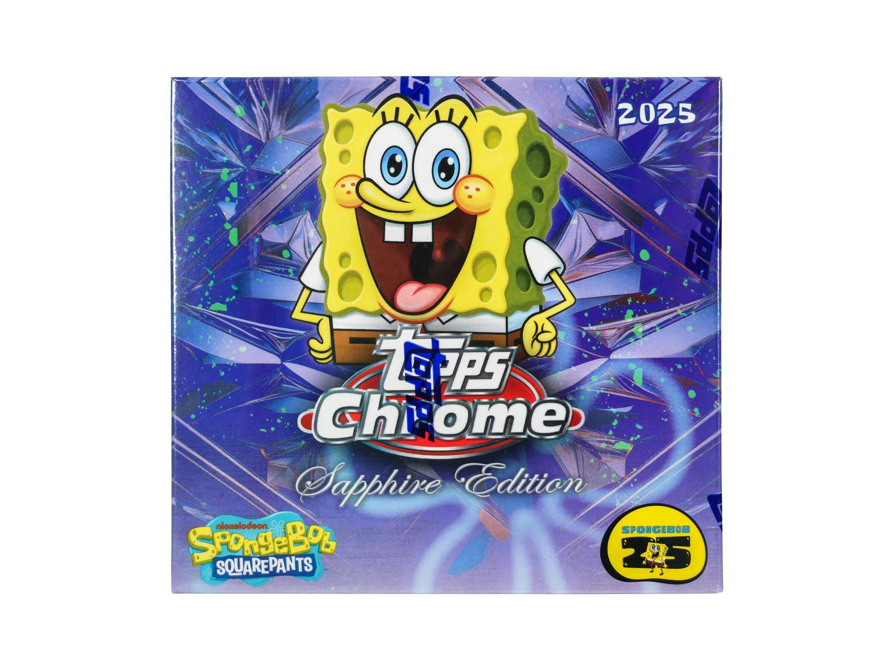 SpongeBob SquarePants Chrome Sapphire Hobby Box | Columbia Sports Cards - Columbia Hobby - Sports Card Boxes - Toploaders - Card Savers