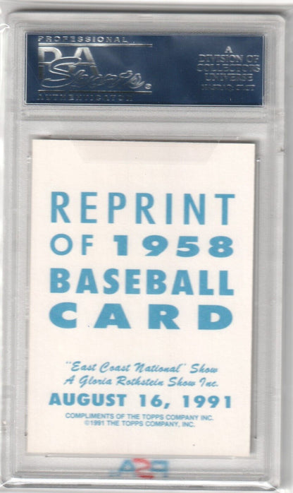 STAN MUSIAL 1991 Topps East Coast Ntl Autograph Auto PSA Authentic - CARDINALS - Columbia Hobby - Sports Card Boxes - Toploaders - Card Savers
