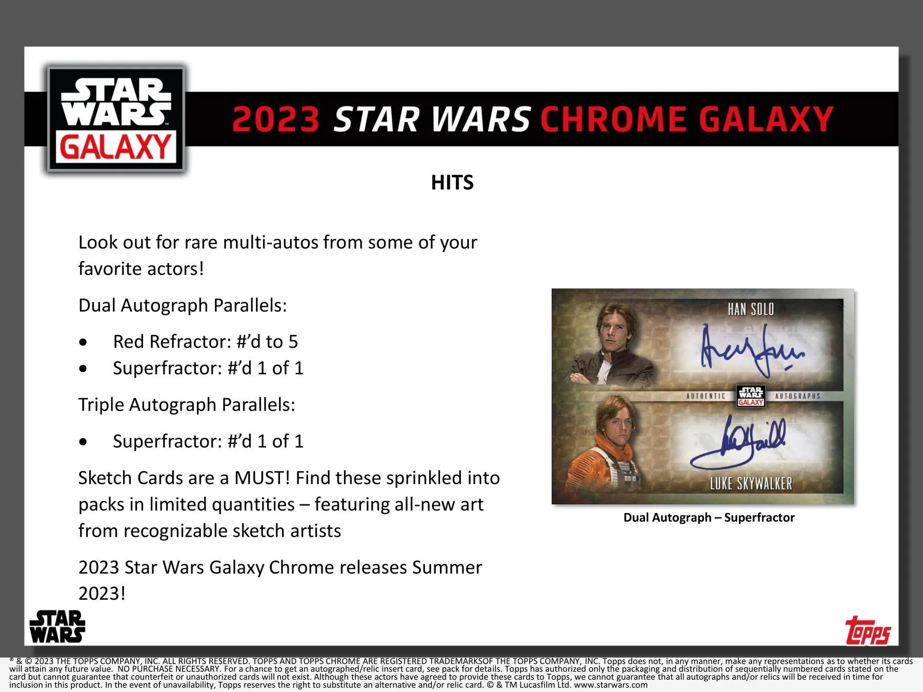 Star Wars Chrome Galaxy Hobby Box (Topps 2023) - Columbia Hobby - Sports Card Boxes - Toploaders - Card Savers