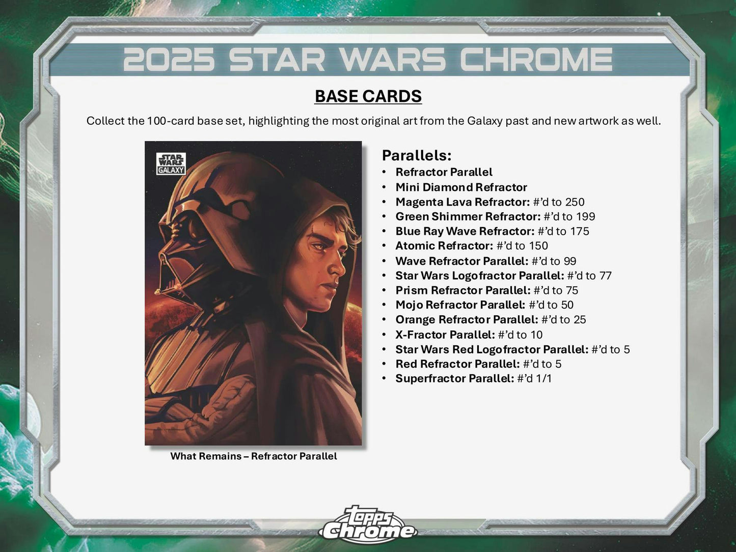 Star Wars Chrome Galaxy Hobby Box (Topps 2025) | Columbia Sports Cards - Columbia Hobby - Sports Card Boxes - Toploaders - Card Savers