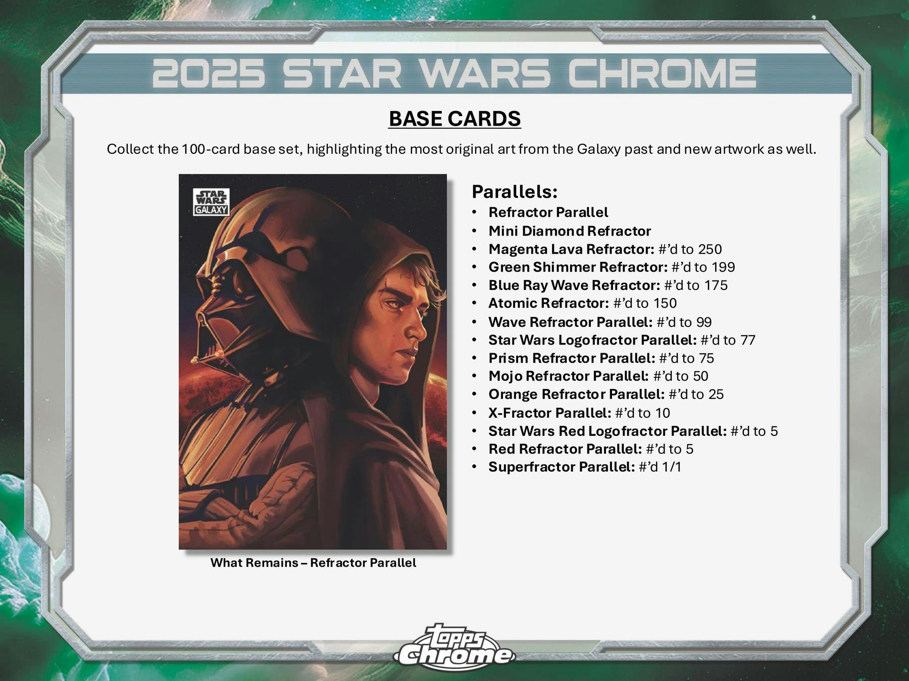 Star Wars Chrome Galaxy Hobby Box (Topps 2025) | Columbia Sports Cards - Columbia Hobby - Sports Card Boxes - Toploaders - Card Savers