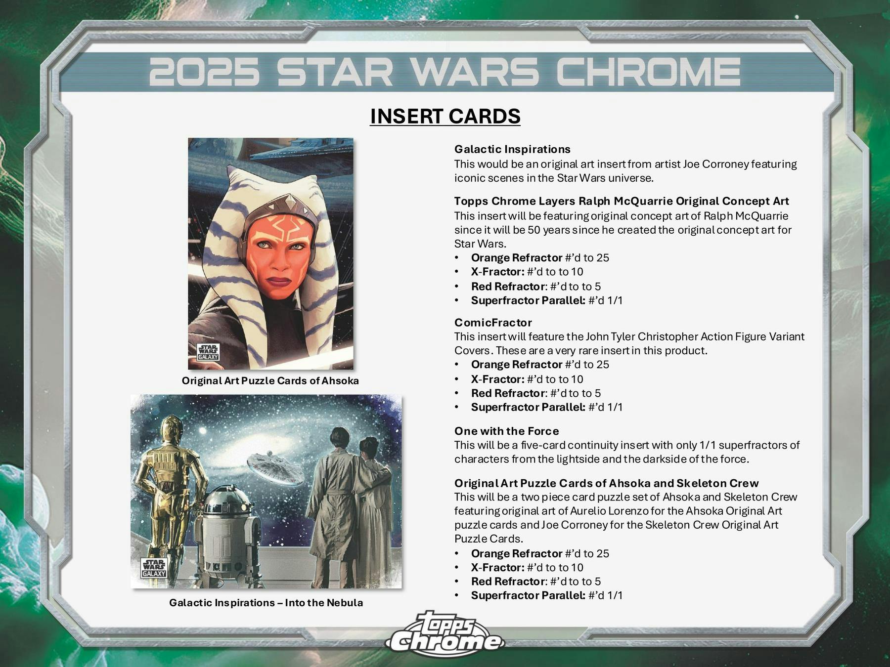 Star Wars Chrome Galaxy Hobby Box (Topps 2025) | Columbia Sports Cards - Columbia Hobby - Sports Card Boxes - Toploaders - Card Savers