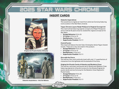 Star Wars Chrome Galaxy Hobby Box (Topps 2025) | Columbia Sports Cards - Columbia Hobby - Sports Card Boxes - Toploaders - Card Savers