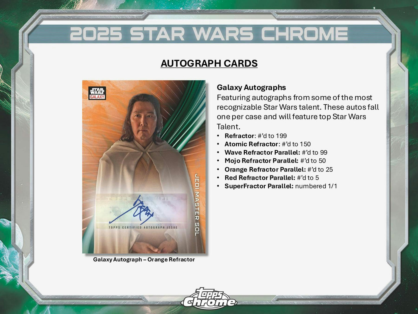 Star Wars Chrome Galaxy Hobby Box (Topps 2025) | Columbia Sports Cards - Columbia Hobby - Sports Card Boxes - Toploaders - Card Savers