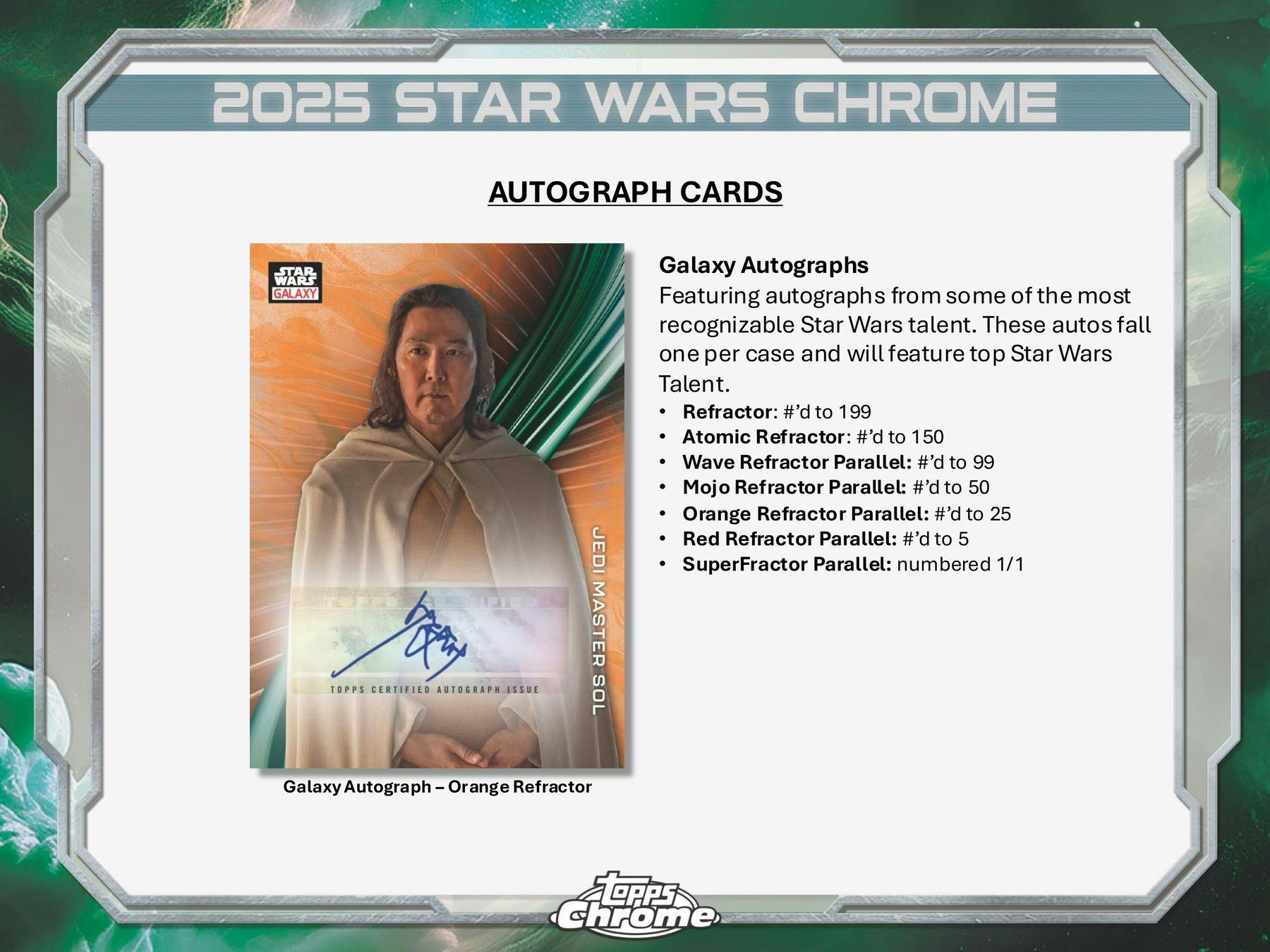 Star Wars Chrome Galaxy Hobby Box (Topps 2025) | Columbia Sports Cards - Columbia Hobby - Sports Card Boxes - Toploaders - Card Savers