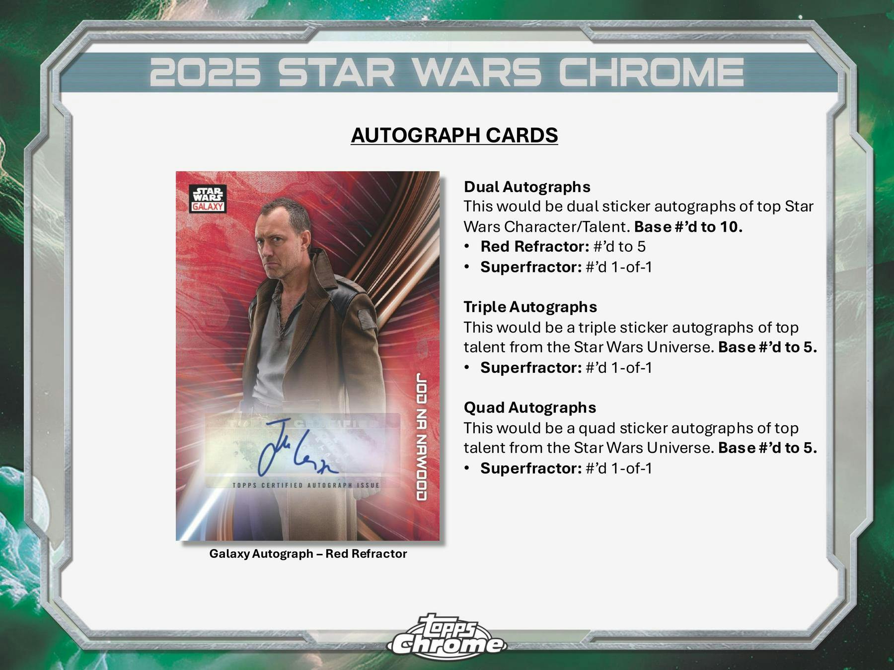Star Wars Chrome Galaxy Hobby Box (Topps 2025) | Columbia Sports Cards - Columbia Hobby - Sports Card Boxes - Toploaders - Card Savers