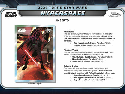 Star Wars Hyperspace Hobby Box (Topps 2025) - Columbia Hobby - Sports Card Boxes - Toploaders - Card Savers
