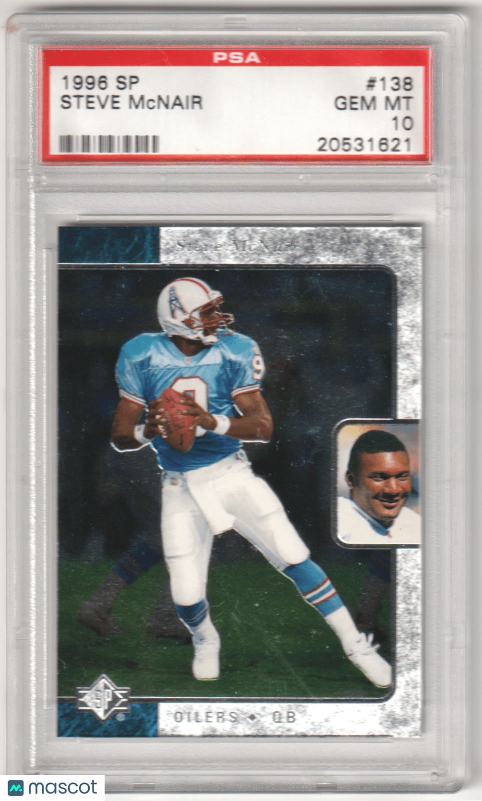 STEVE McNAIR 1996 Upper Deck SP 138 PSA 10 GEM MINT - OILERS - Columbia Hobby - Sports Card Boxes - Toploaders - Card Savers