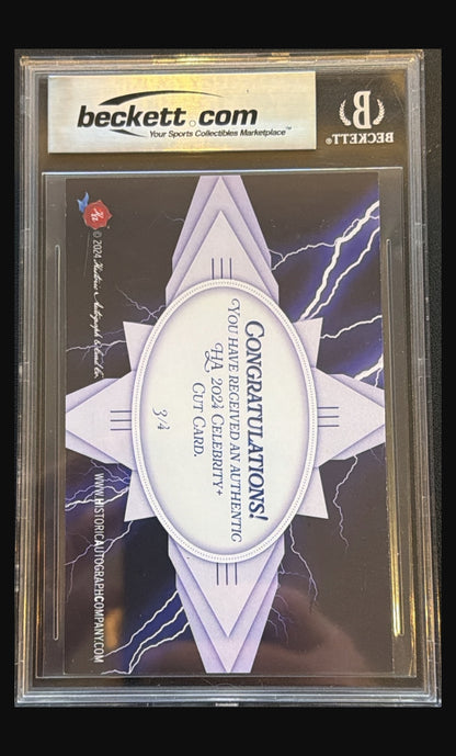 2024 Historic Autographs Celebrity+ Cuts Sydney Chaplin cut signature autograph #/4 Beckett authentic trading card - back