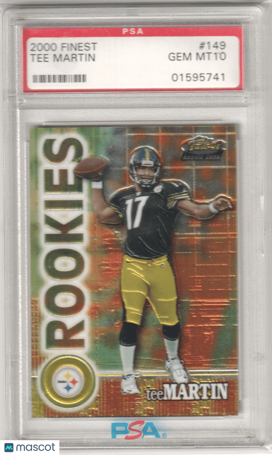 TEE MARTIN 2000 Topps Finest RC Rookie 149 PSA 10 GEM MINT - STEELERS - Columbia Hobby - Sports Card Boxes - Toploaders - Card Savers