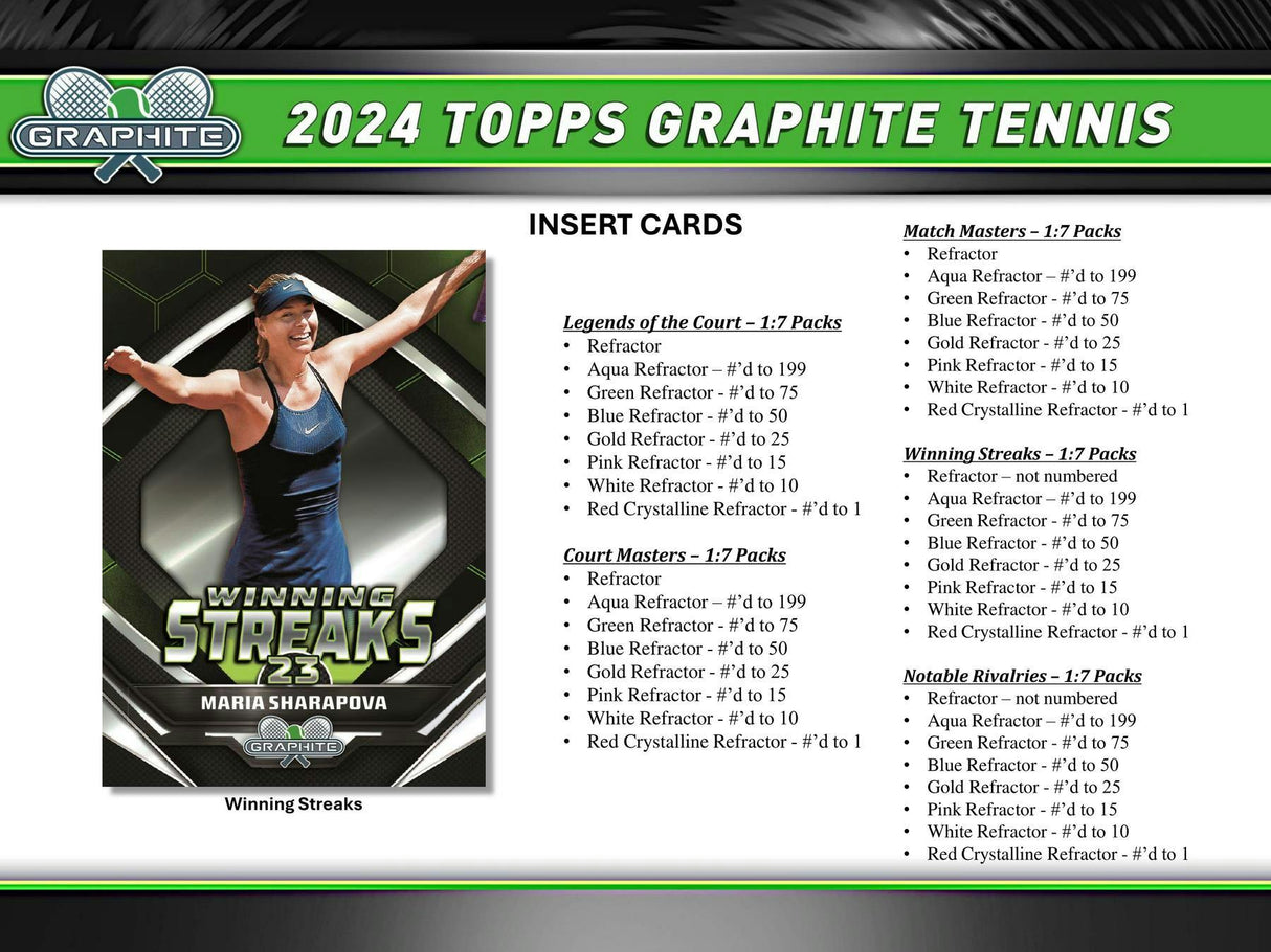 2024 Topps Graphite Tennis Hobby Box