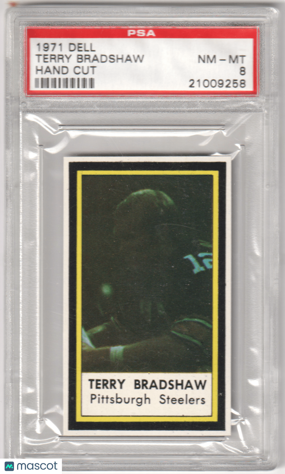 TERRY BRADSHAW 1971 Dell RC Rookie PSA 8 NM - MT - STEELERS - Columbia Hobby - Sports Card Boxes - Toploaders - Card Savers