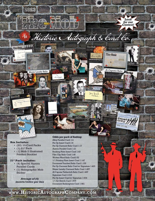 The Mob Series 2 Hobby Box (Historic Autographs 2023) - Columbia Hobby - Sports Card Boxes - Toploaders - Card Savers