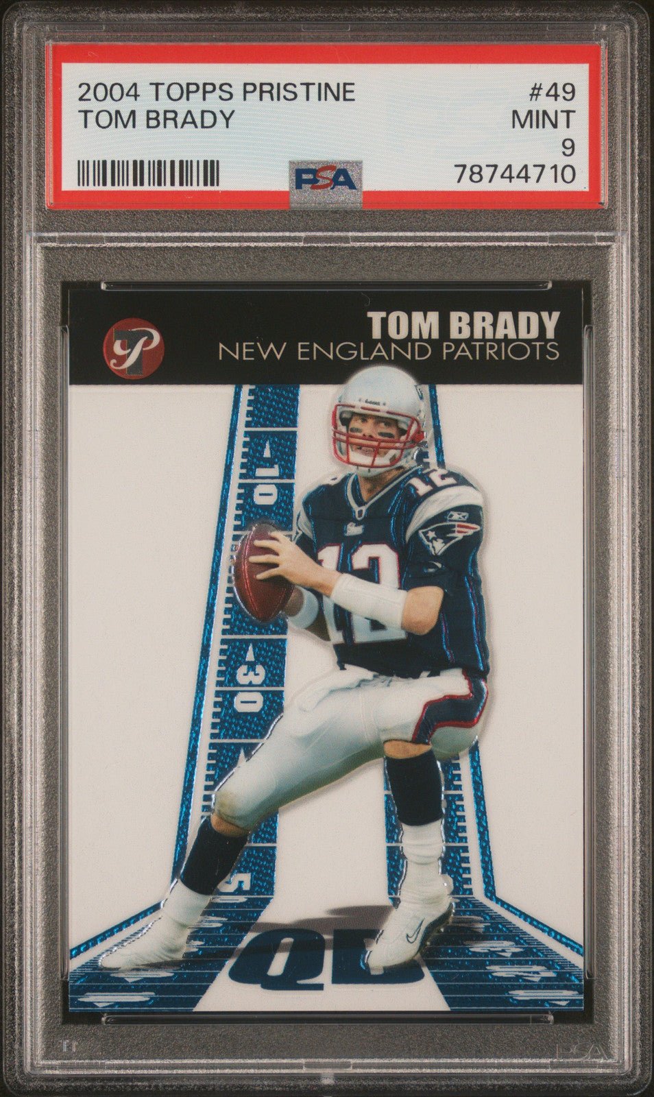 TOM BRADY 2004 Topps Pristine #49 PSA 9 MINT - PATRIOTS - Columbia Hobby - Sports Card Boxes - Toploaders - Card Savers