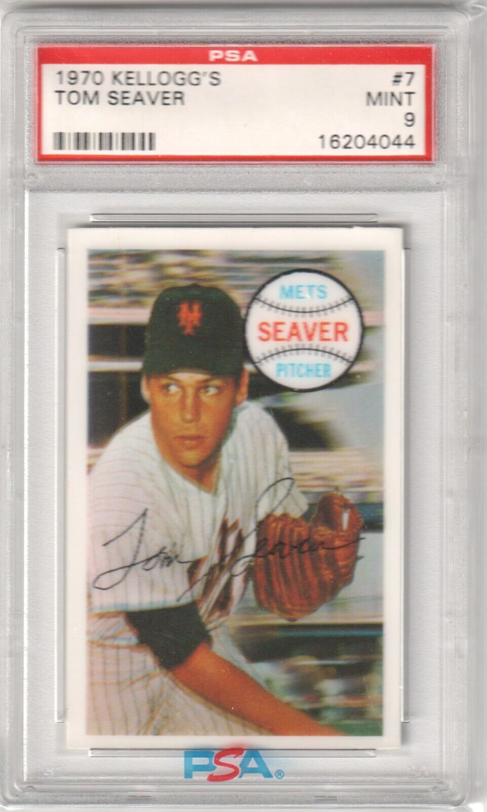 TOM SEAVER 1970 Kellogg's #7 PSA 9 MINT - METS - Columbia Hobby - Sports Card Boxes - Toploaders - Card Savers