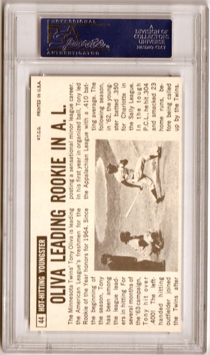 TONY OLIVA 1964 Topps Giants #44 PSA 8 NM - MT - TWINS - Columbia Hobby - Sports Card Boxes - Toploaders - Card Savers