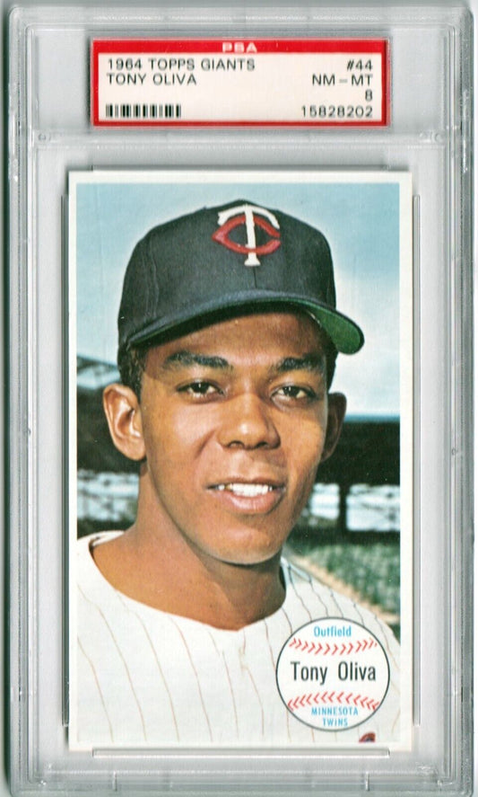 TONY OLIVA 1964 Topps Giants #44 PSA 8 NM - MT - TWINS - Columbia Hobby - Sports Card Boxes - Toploaders - Card Savers