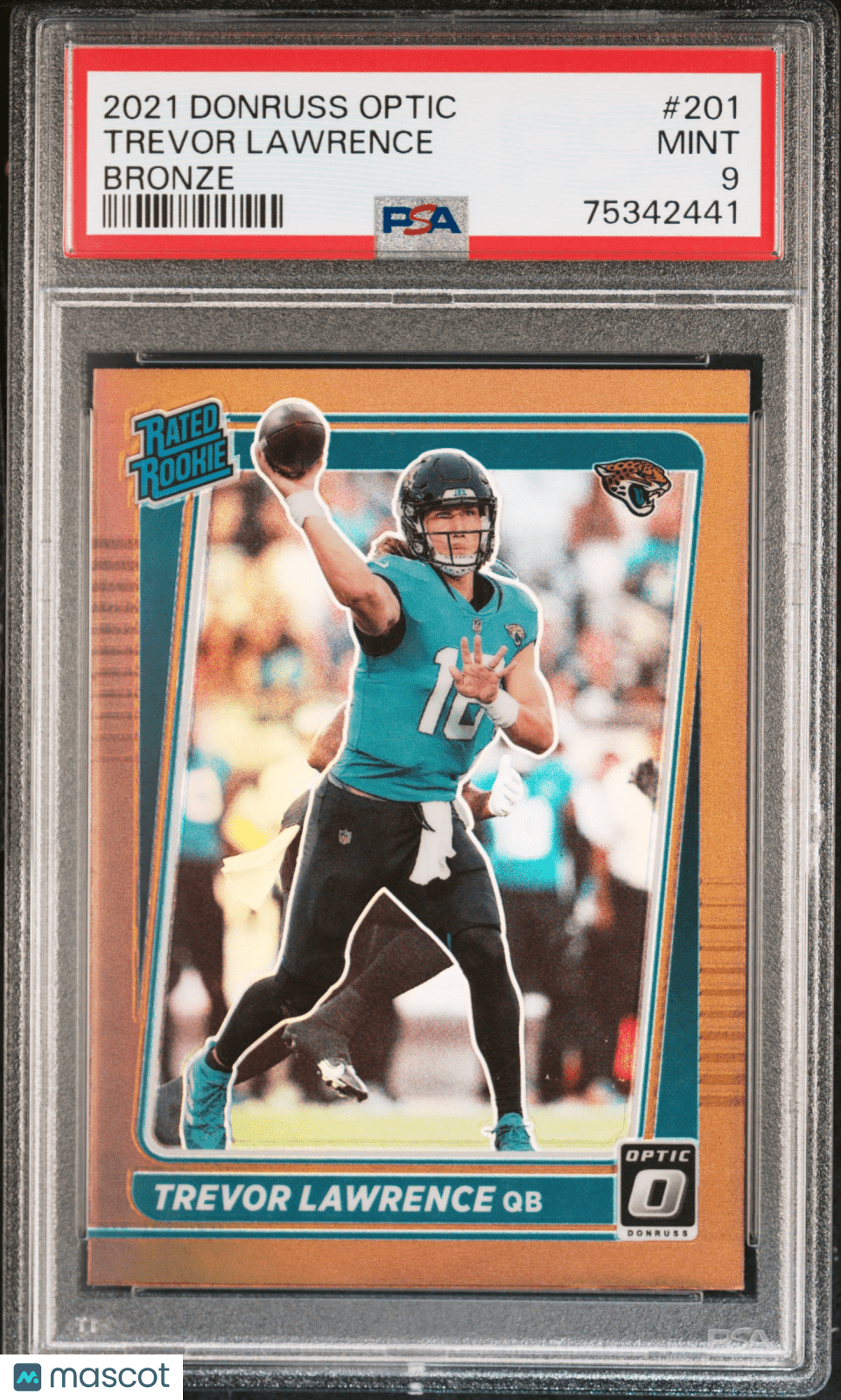 TREVOR LAWRENCE 2021 Panini Donruss Optic Bronze RC Rookie PSA 9 MINT - Columbia Hobby - Sports Card Boxes - Toploaders - Card Savers