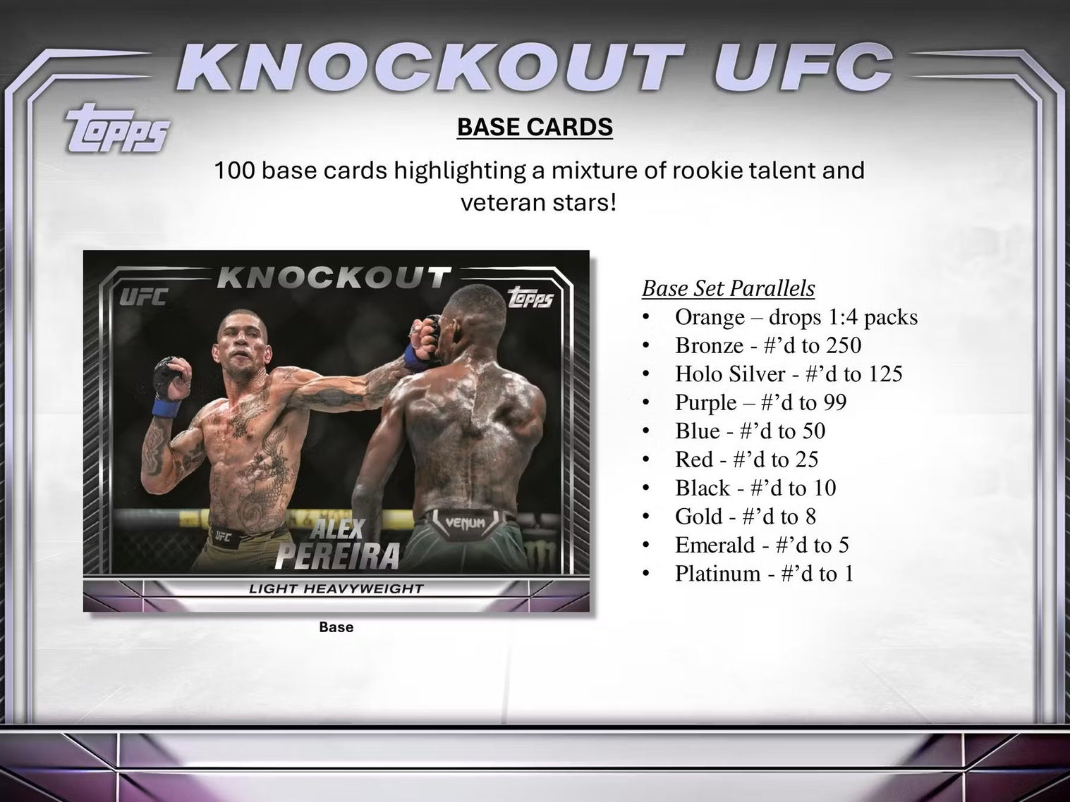 2024 Topps Knockout UFC Hobby Box Columbia Hobby Sports Card Boxes