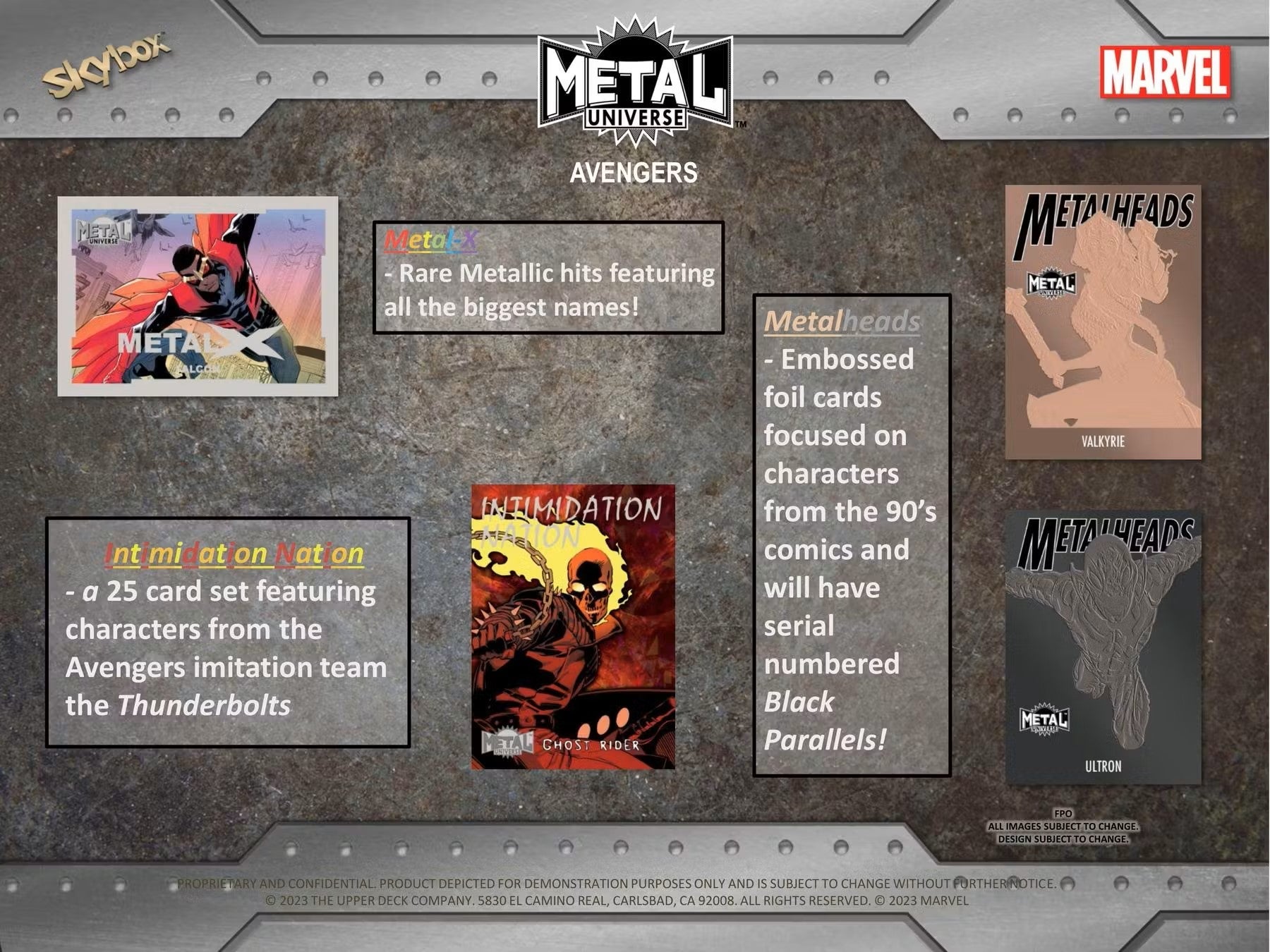 Upper Deck 2024 Marvel Metal Universe Avengers Trading Cards Hobby Box - Columbia Hobby - Sports Card Boxes - Toploaders - Card Savers