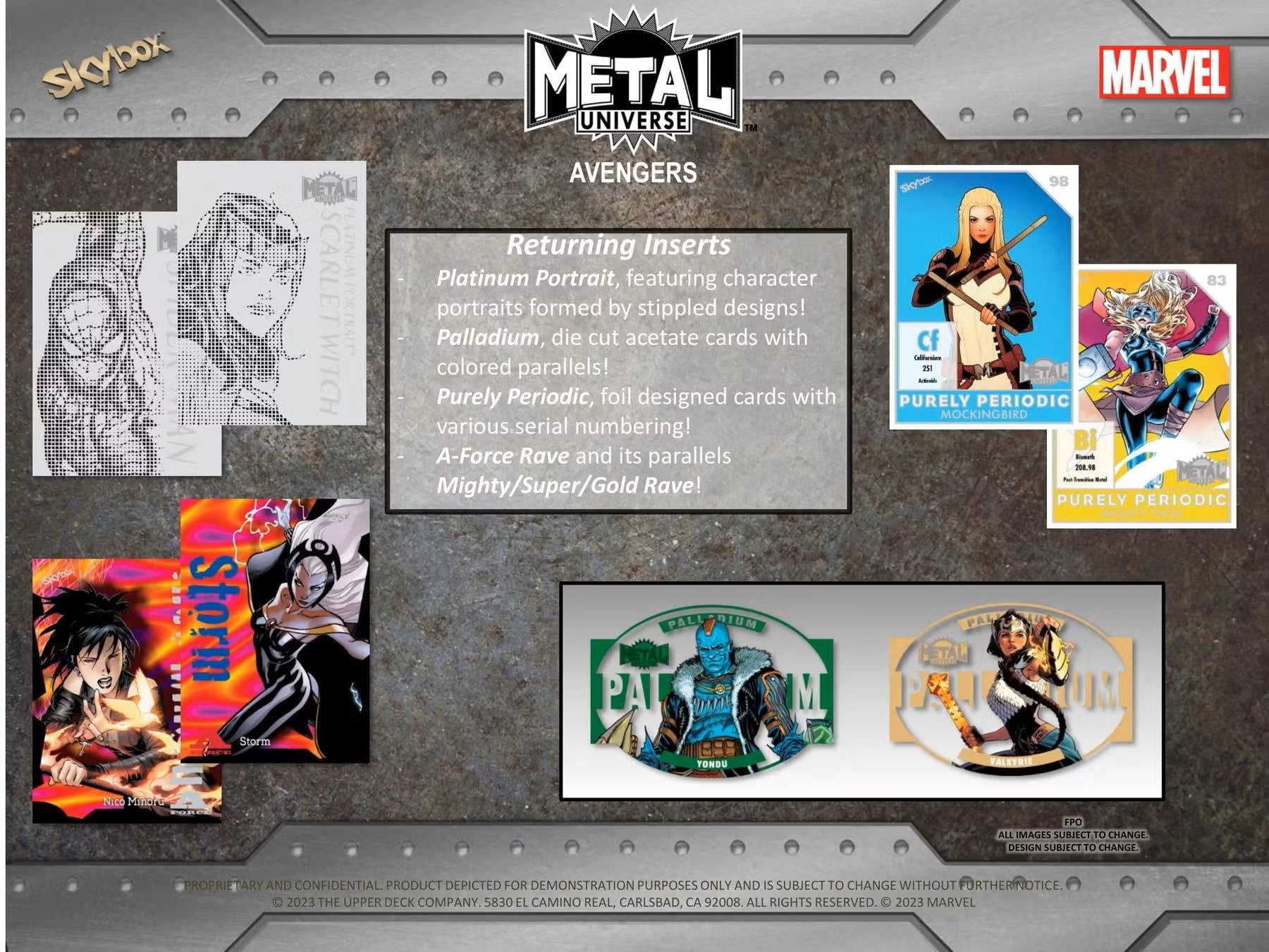 Upper Deck 2024 Marvel Metal Universe Avengers Trading Cards Hobby Box - Columbia Hobby - Sports Card Boxes - Toploaders - Card Savers