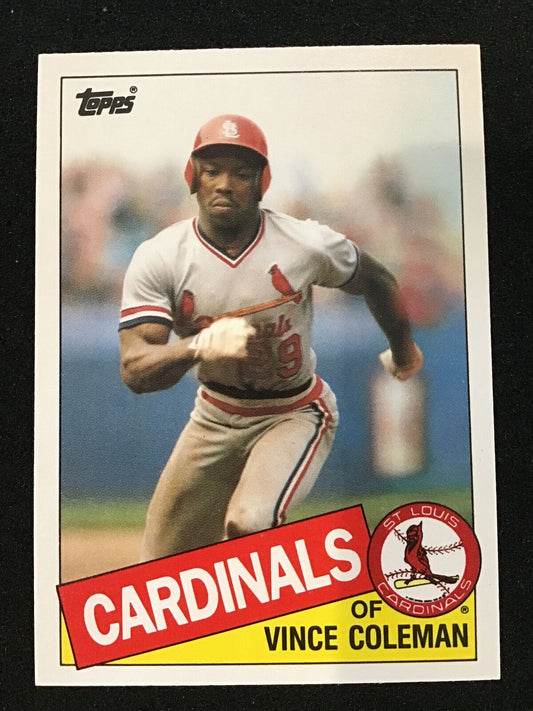 Vince Coleman 1985 Topps Traded RC #24T St. Louis Cardinals - Columbia Hobby - Sports Card Boxes - Toploaders - Card Savers