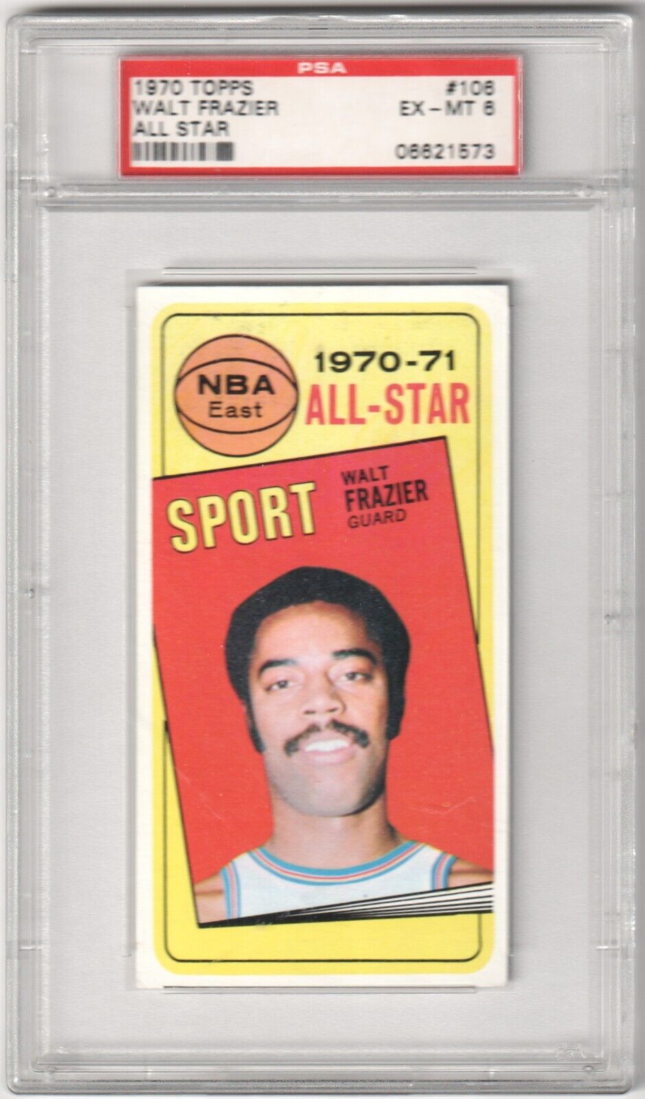 WALT FRAZIER 1970 - 71 Topps #106 PSA 6 EX - MT - KNICKS - Columbia Hobby - Sports Card Boxes - Toploaders - Card Savers