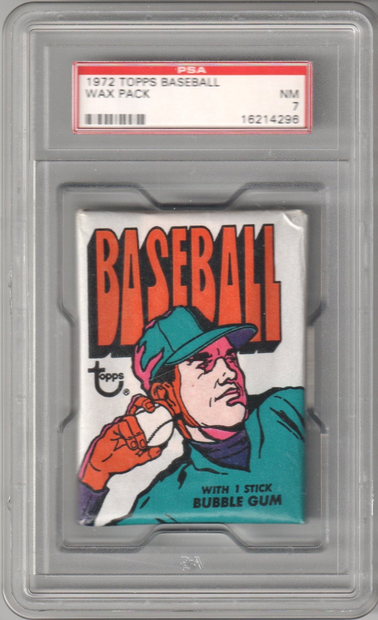 Wax Pack 1972 Topps Baseball Wax Pack PSA 7 NM - MT - Columbia Hobby - Sports Card Boxes - Toploaders - Card Savers