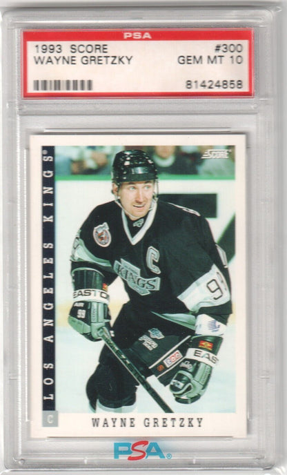 WAYNE GRETZKY 1993 - 94 Score #300 PSA 10 GEM MINT - KINGS - Columbia Hobby - Sports Card Boxes - Toploaders - Card Savers