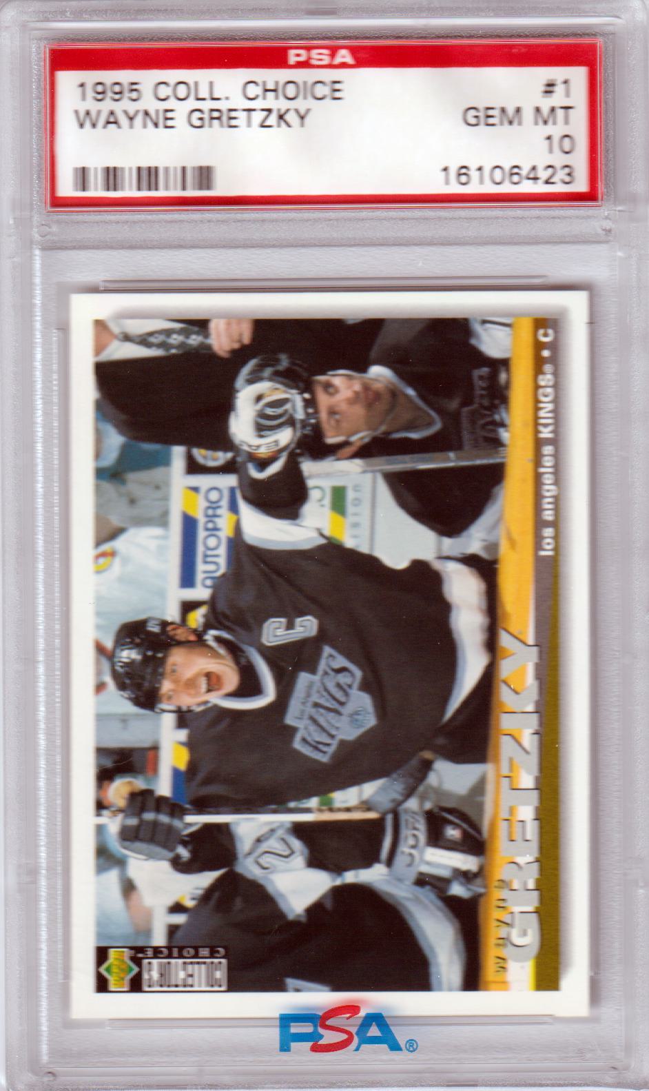 WAYNE GRETZKY 1995 - 96 Upper Deck Collector's Choice #1 PSA 10 GEM MINT - KINGS - Columbia Hobby - Sports Card Boxes - Toploaders - Card Savers