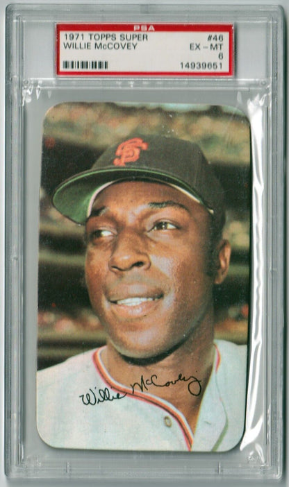 WILLIE McCOVEY 1971 Topps Super #46 PSA 6 EX - MT - GIANTS - Columbia Hobby - Sports Card Boxes - Toploaders - Card Savers