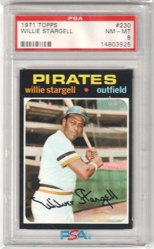 WILLIE STARGELL 1971 Topps #230 PSA 8 NM - MT - PIRATES - Columbia Hobby - Sports Card Boxes - Toploaders - Card Savers