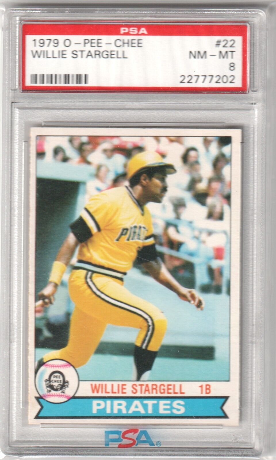 WILLIE STARGELL 1979 Topps #22 PSA 8 NM - MT - PIRATES - Columbia Hobby - Sports Card Boxes - Toploaders - Card Savers
