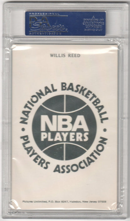 WILLIS REED 1973 NBA Players Association Postcard PSA 7.5 NM+ - KNICKS Pop 1 - Columbia Hobby - Sports Card Boxes - Toploaders - Card Savers