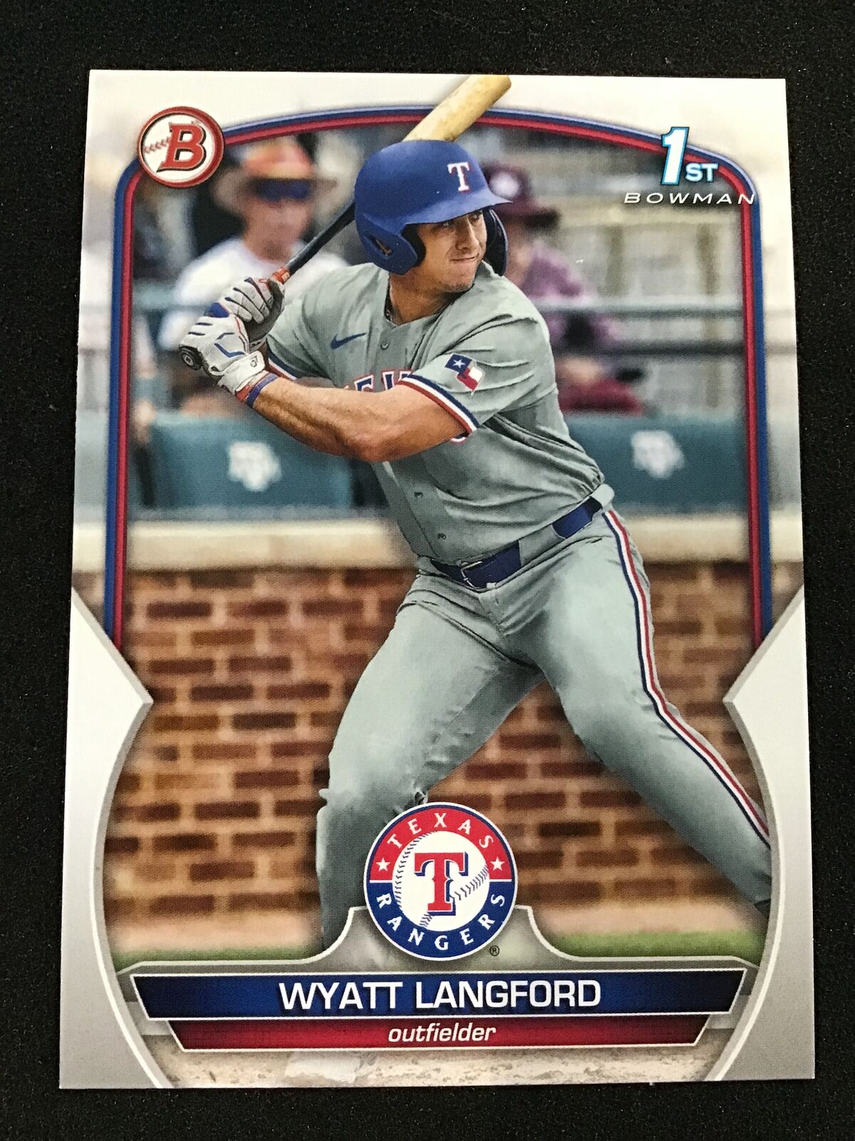 Wyatt Langford 2023 Bowman Draft 1st BD - 106 - Texas Rangers - Columbia Hobby - Sports Card Boxes - Toploaders - Card Savers