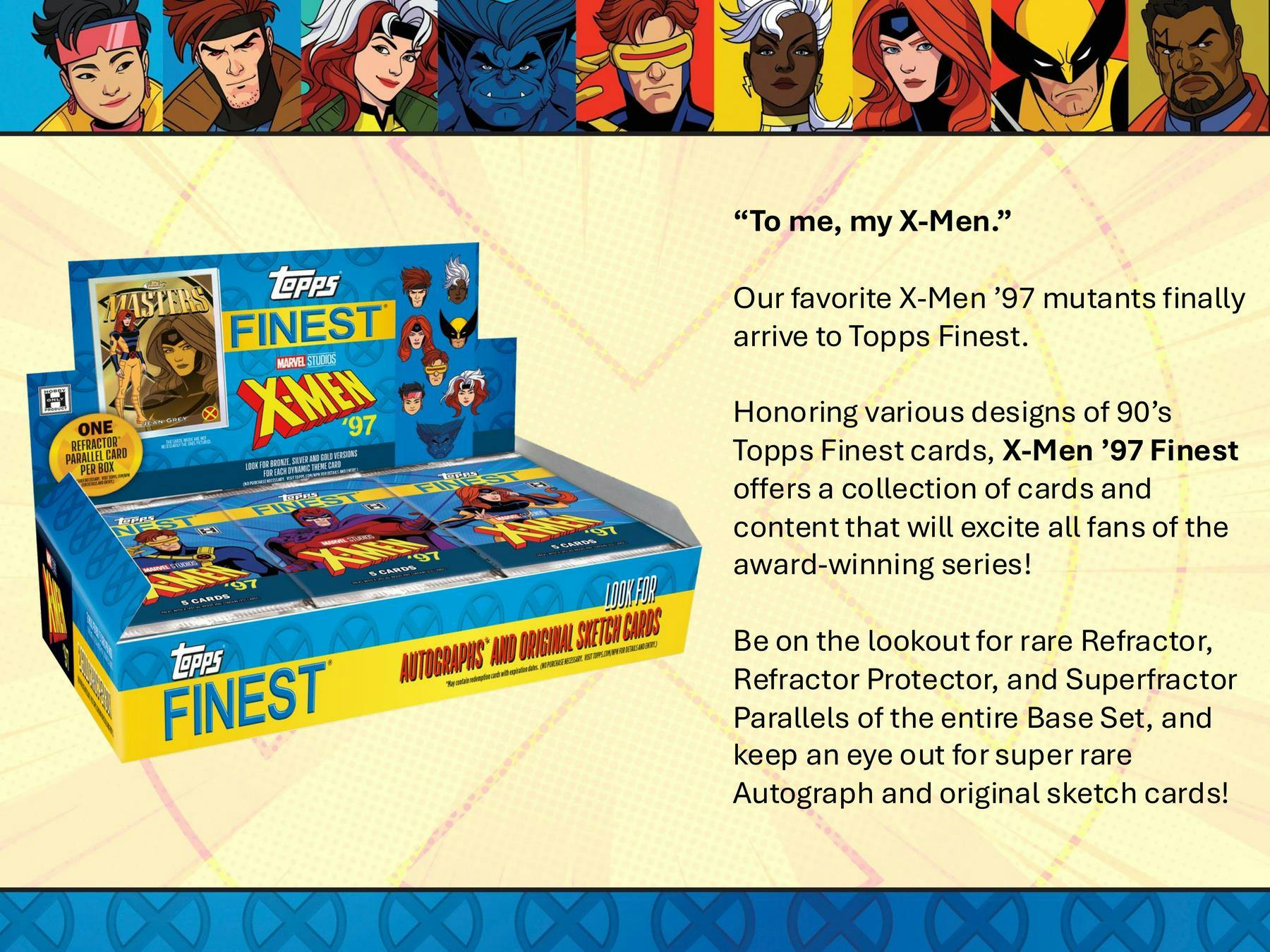 X - Men '97 Finest Hobby Box (Topps 2025) - Columbia Hobby - Sports Card Boxes - Toploaders - Card Savers