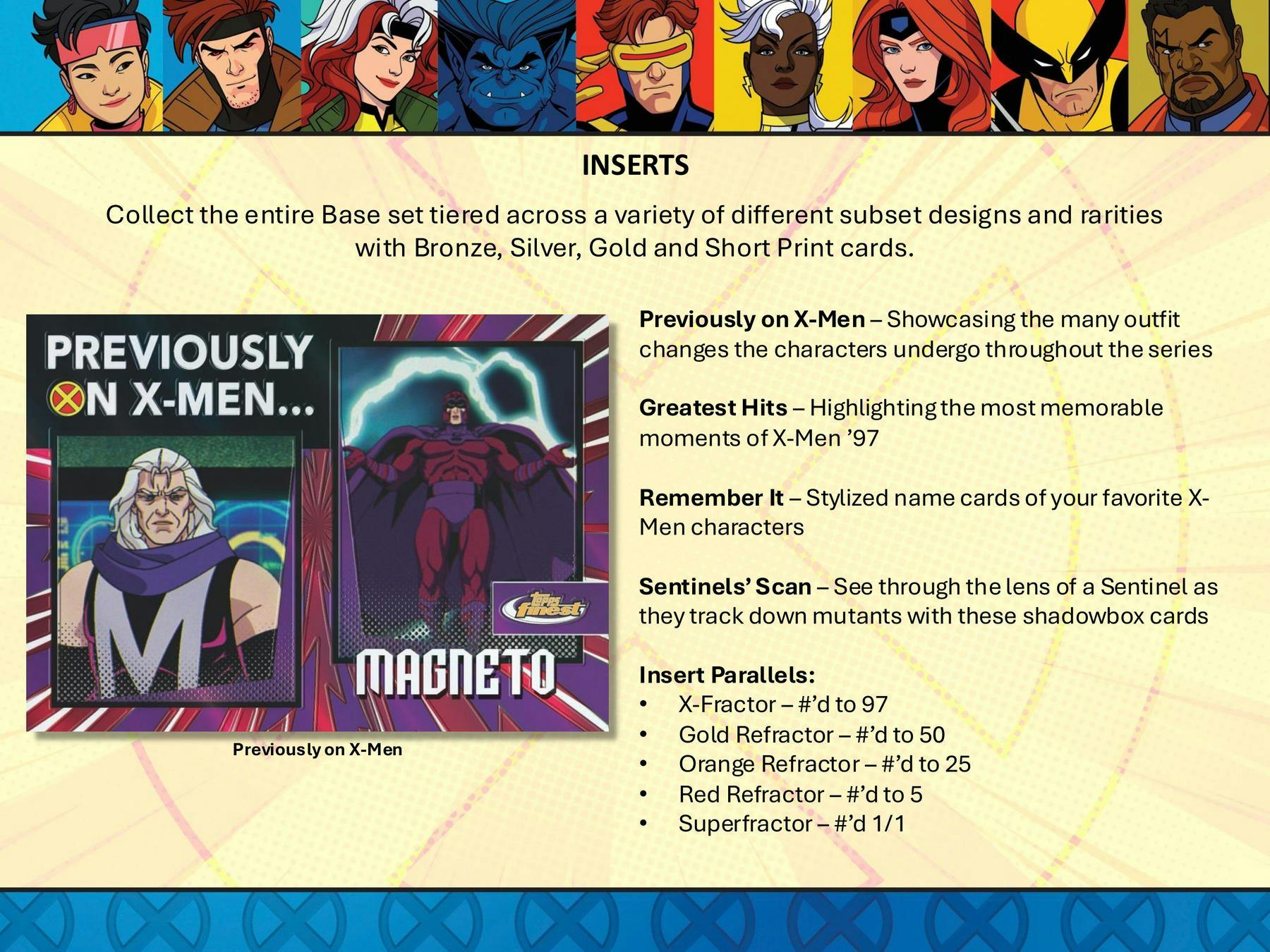 X - Men '97 Finest Hobby Box (Topps 2025) - Columbia Hobby - Sports Card Boxes - Toploaders - Card Savers